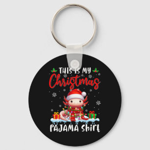 Chaveiro Meu Natal Pajama Papais noeis Axolotl Animais Xmas