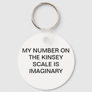 Chaveiro Meu número na escala Kinsey é Imaginary Key cha