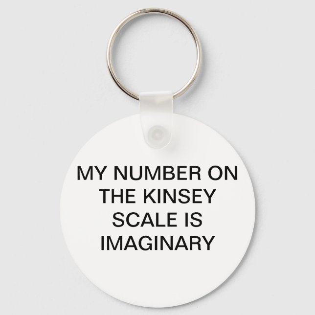 Chaveiro Meu número na escala Kinsey é Imaginary Key cha (Frente)