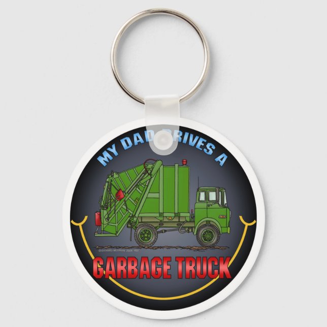 Chaveiro Meu Pai Conduz Uma Cadeia De Chave Verde De Caminh (Frente)