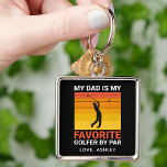 Chaveiro Meu Pai É Meu Golfista Favorito Por Um Nome Person<br><div class="desc">Personalize o texto e crie facilmente o seu chaveiro personalizado. Clique em EDIT DESIGN (EDITAR) e, em seguida, clique em EDIT BACKGROUND (EDITAR FUNDO) para alterar a cor do plano de fundo. Você pode TRANSFERIR este DESIGN para outros produtos do Zazzle e ajustá-lo ao ajustado da maioria dos itens do...</div>