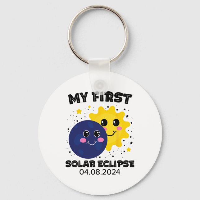 Chaveiro Meu Primeiro Eclipse Solar Toddler Meninas 2024 So (Frente)