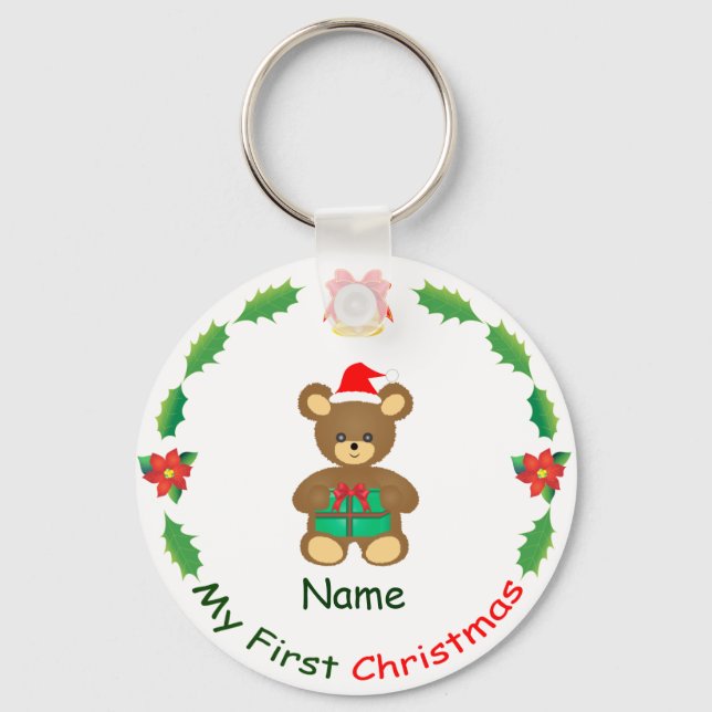 Chaveiro Meu Primeiro Natal (Frente)