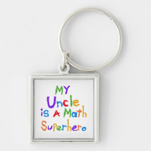 Chaveiro Meu tio Matemática Super-herói T-shirt e present