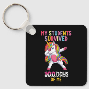 Chaveiro Meus Alunos Sobreviveram 100 Dias de Mim Professor