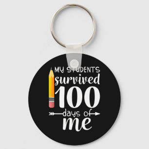 Chaveiro Meus Alunos Sobreviveram 100 Dias De Mim Professor