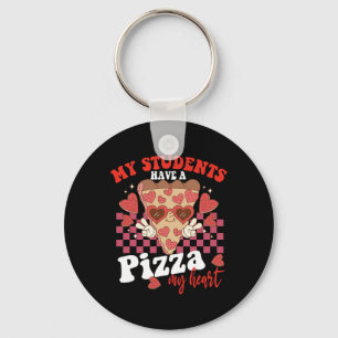 Chaveiro Meus Alunos Têm Um Dia dos Namorados Pizza-my-hear