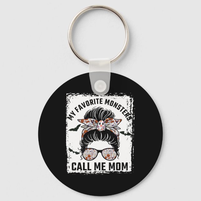 Chaveiro Meus Monstros Favoritos Me Chamam Mamãe, Manda Mãe (Frente)