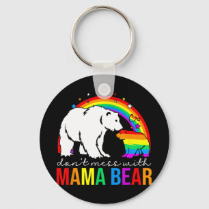 Chaveiro Mexa Com a Mamãe Urso Orgulho Lgbt Divertida Mãe D