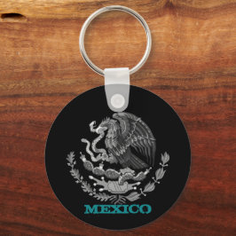 Chaveiro México e México emblema da águia, moda da bandeira