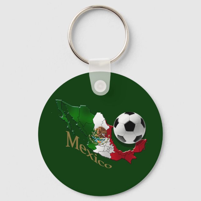 Chaveiro México Flag Map Ventiladores de futebol presentes  (Frente)