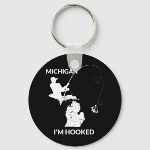 Chaveiro Mi Michigan Fish Jersey Gift Para Pescadores E