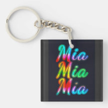 Mia Name Colorful T-Shirt