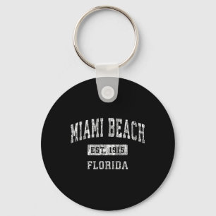 Chaveiro Miami Beach Flórida Fl Vintage Estabelecida Esport