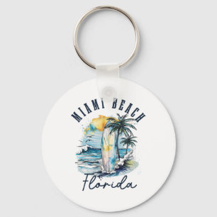 Chaveiro Miami Beach Flórida Surf Vintage Surf Praia Surfis