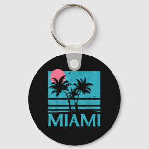 Chaveiro Miami Flórida Vintage Retro Palmeiras Praia Engraç