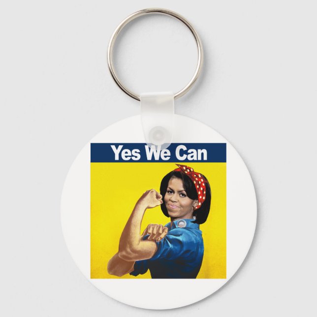 Chaveiro MICHELLE THE RIVETER - YES WE CAN.png (Frente)