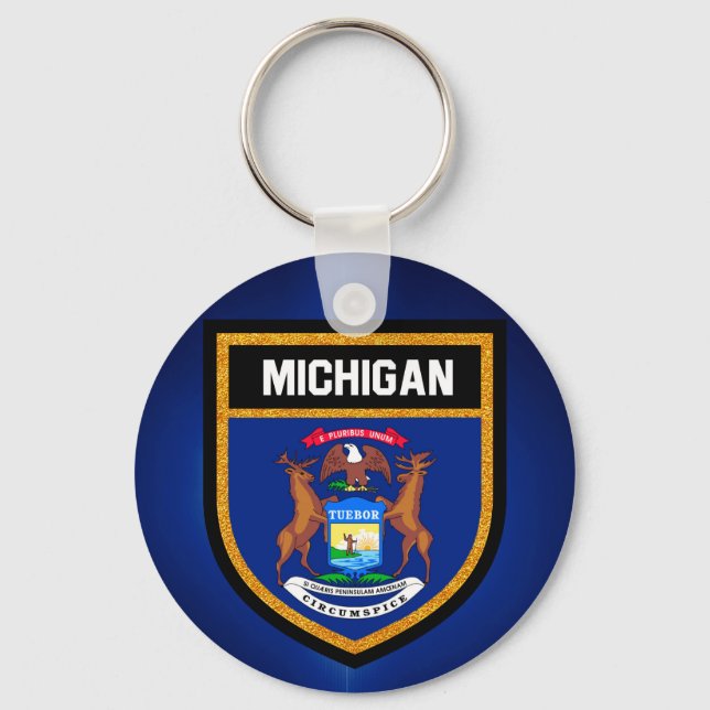 Chaveiro Michigan Flag (Frente)