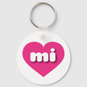Chaveiro MIchigan Hot Pink Heart - amor