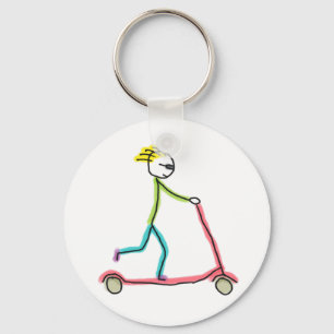 Chaveiro Micro Scooter Stickman