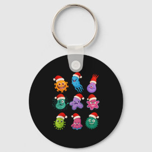 Chaveiro Microbiologia do Natal Bactérias Papai Noel Ciênci