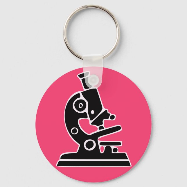 Chaveiro Microscópio rosa (Frente)