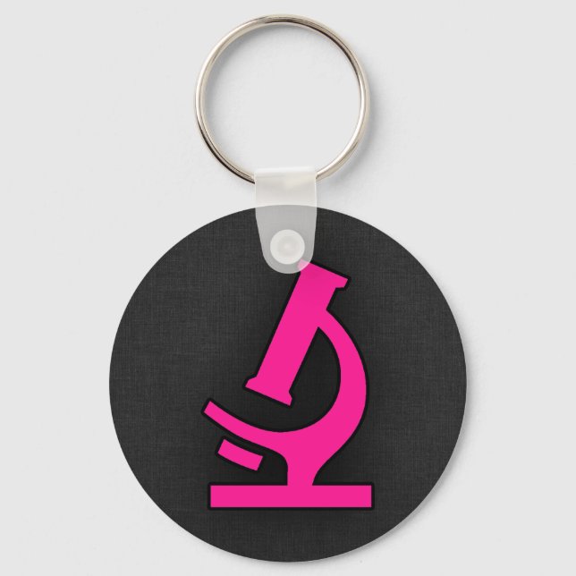Chaveiro Microscópio rosa quente (Frente)