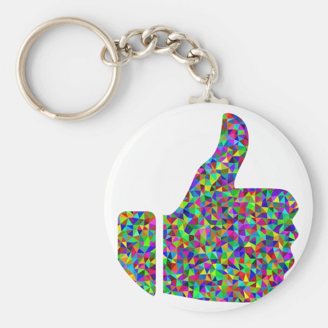 Chaveiro Migalhas Prismáticas Coloridas Personalizadas Para (Frente)