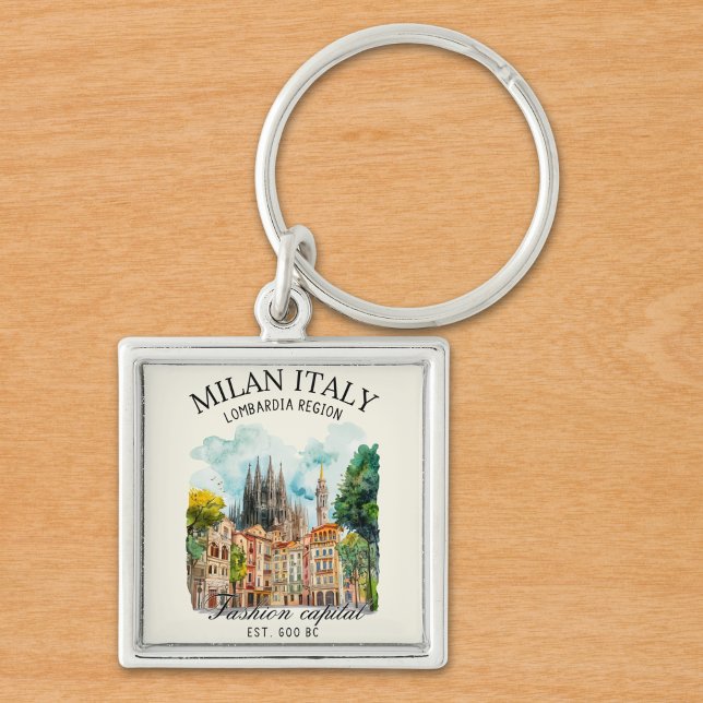 Chaveiro Milan Italy Design – Lombardia Skyline  (Criador carregado)