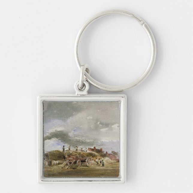 Chaveiro Milho Threshing (lápis & w/c no papel) (Frente)