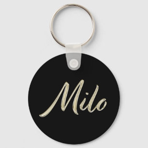 Chaveiro Milo Name whitegold Button Schlüsselanhänger
