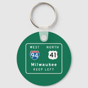 Chaveiro Milwaukee, sinal de estrada dos WI