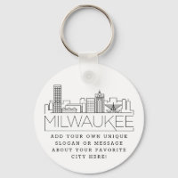 Milwaukee Stylized Skyline | Slogan Personalizado