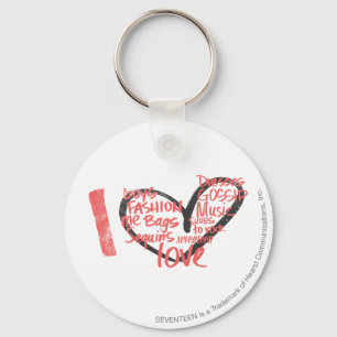 Chaveiro Mim rosa dos grafites do coração