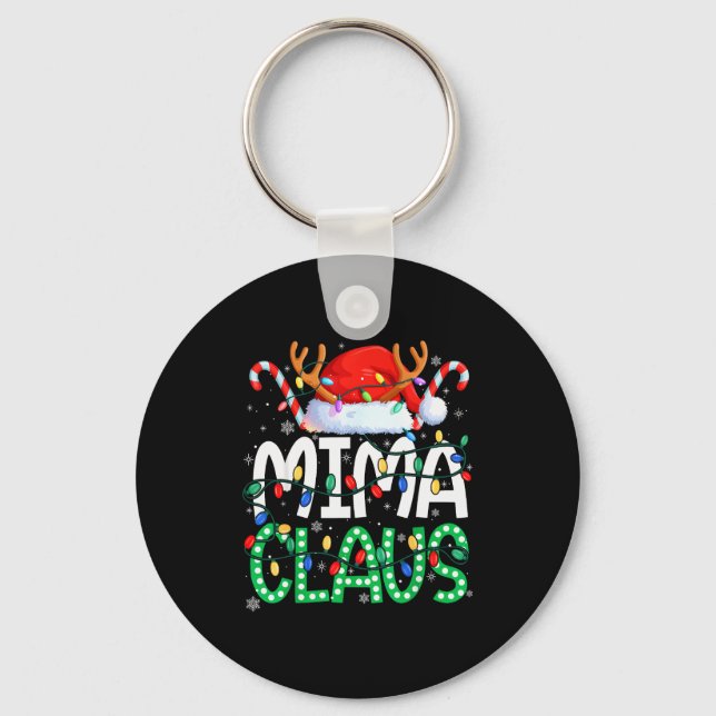 Chaveiro Mima Claus Christmas Lights Pajama Family Matching (Frente)