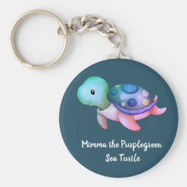 Chaveiro Mimma Bonita A Tartaruga Verde Roxa