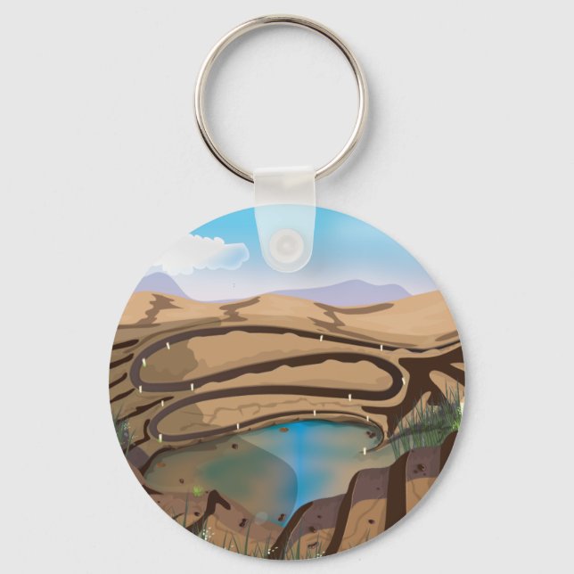 Chaveiro Mina aberta aberta (Frente)