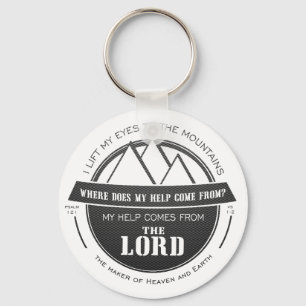 Chaveiro Minha ajuda vem do senhor, verso do logotipo da