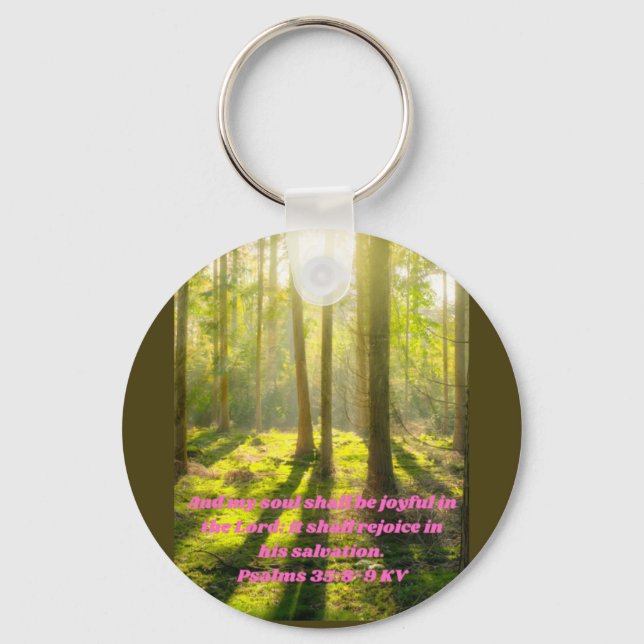 Chaveiro minha alma será alegre no Senhor. Faith (Frente)