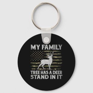 Chaveiro Minha Árvore Familiar Tem Um Deer Em Caça