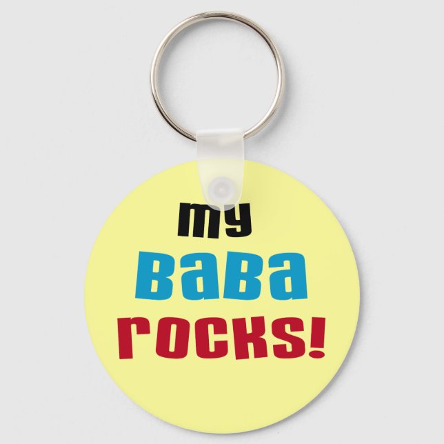 Chaveiro Minha Baba Rocks T-shirts e presentes (Frente)