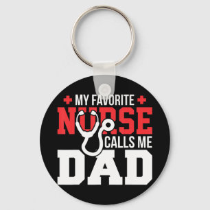 Chaveiro Minha enfermeira favorita me chama pai Pai's D