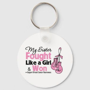 Chaveiro Minha irmã lutada como uma menina - cancro da mam