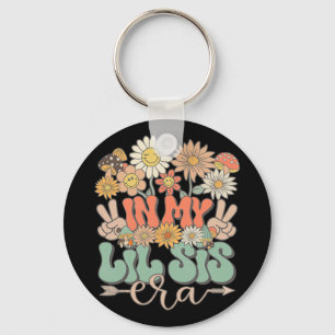 Chaveiro Minha Irmãzinha Era Floral Hippie Groovy Retro Peq