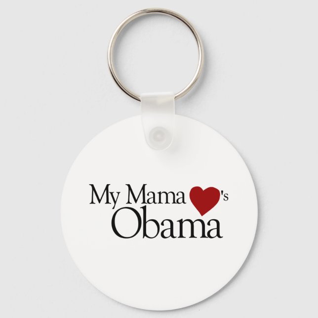 Chaveiro Minha Mãe ama Obama (Frente)