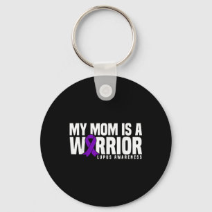 Chaveiro Minha Mãe É Uma Guerreira Laço Roxo Conscientizaçã