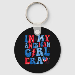 Chaveiro Minha Menina Americana Era Retro 4 De Julho Groovy