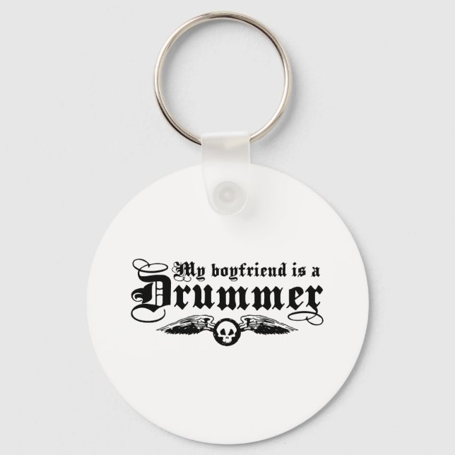 Chaveiro Minha Namorado É Um Drummer (Frente)