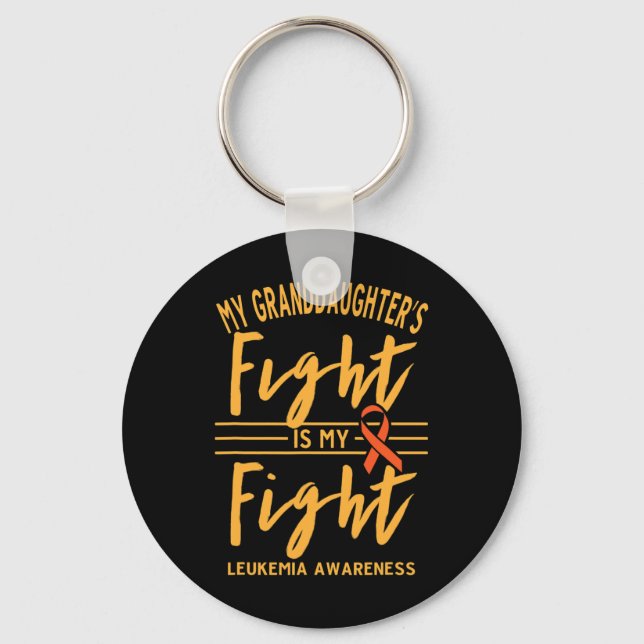 Chaveiro Minha neta luta é minha leucemia em guerra (Frente)