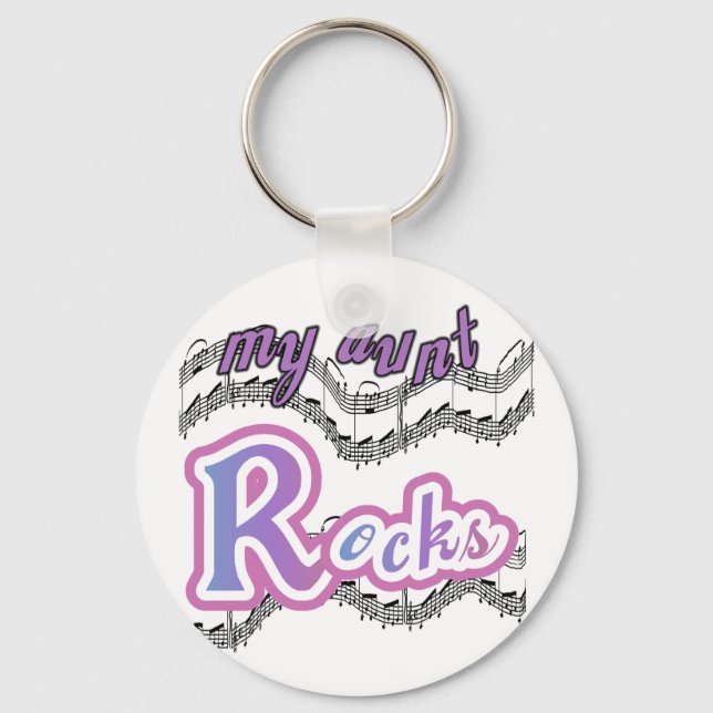 Chaveiro Minha tia Rocks Camisetas e presentes (Frente)